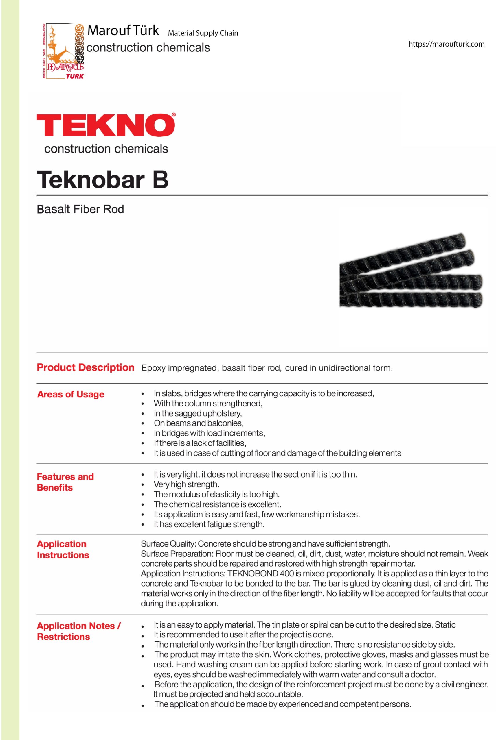 Carbon Fiber Rebars