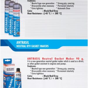 ANTRASIL neutral gasket makers in 200 ml automatic-dose packs and 90 g tubes