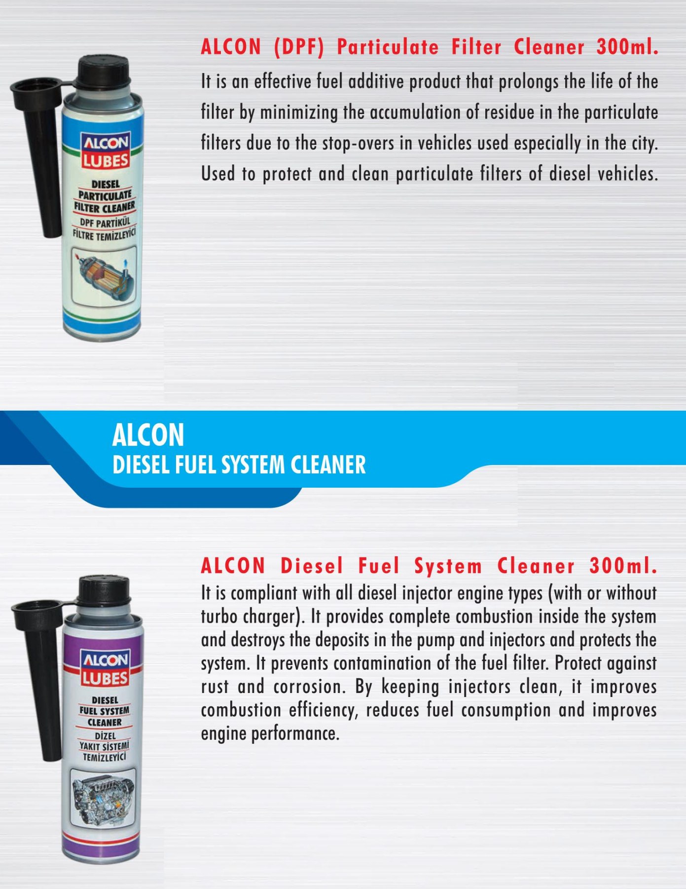 ALCON 300 ml DPF cleaner fuel additive and diesel fuel system cleaner