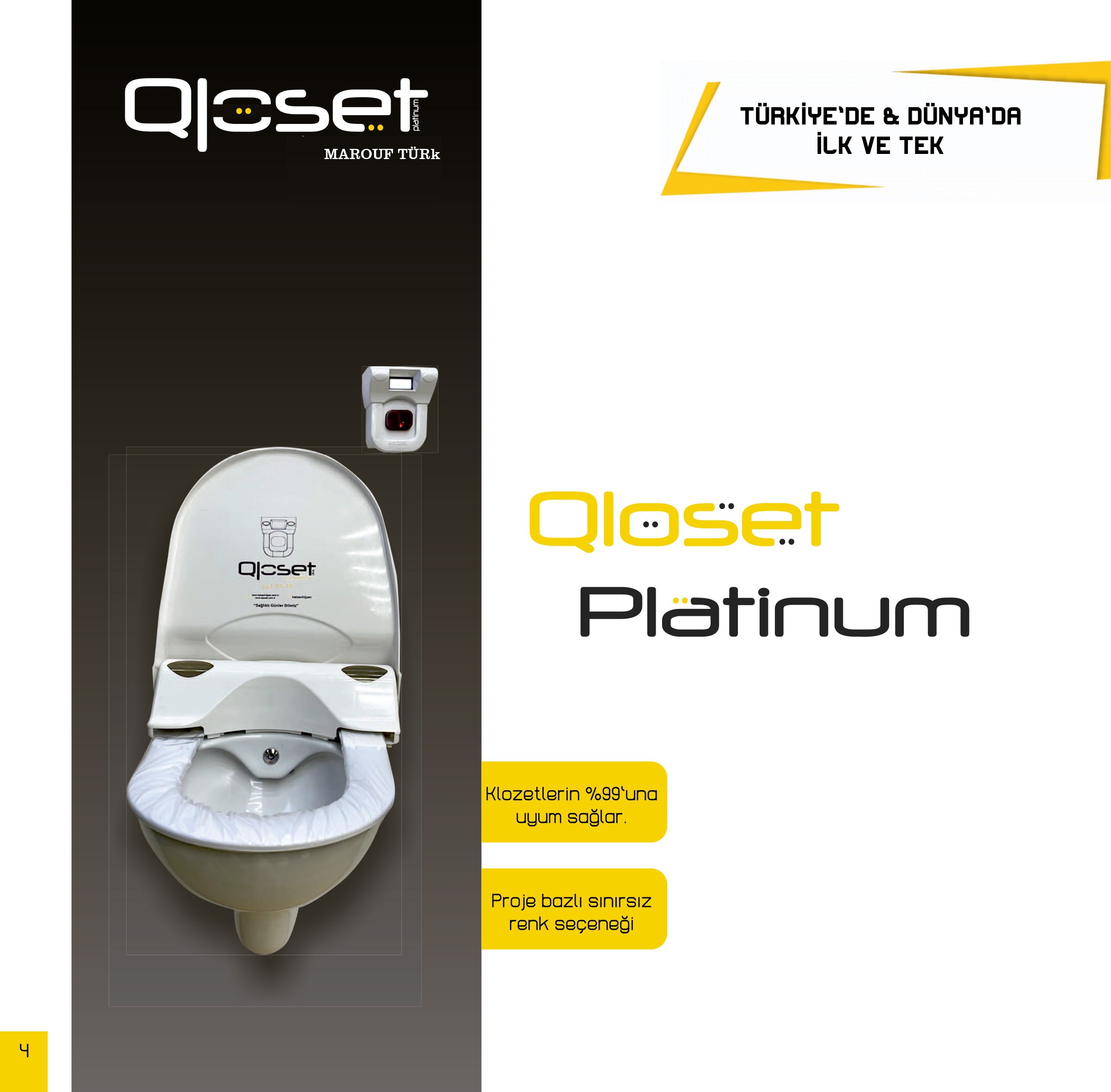 Hygiene Closet Cover Qloset Platinum seat system
