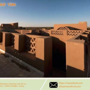 Earth-toned architectural reference from the MUD and HP plaster catalog