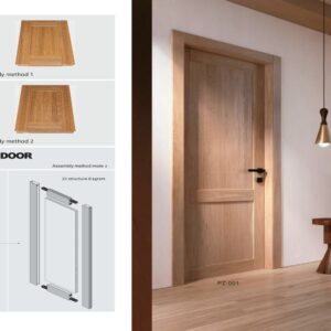 WPC assembled door example with sectional and assembly drawings