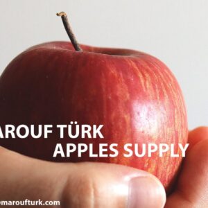 Marouf Türk apples catalogue cover with a red apple