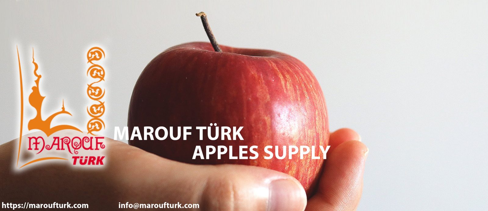 Marouf Türk apples catalogue cover with a red apple