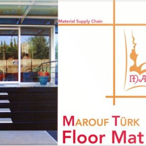 Commercial entrance floor mat at a building doorway, catalogue cover
