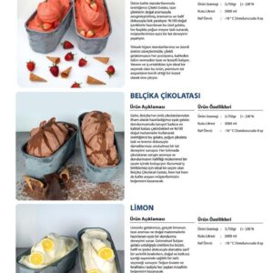 Marouf Gelato trays in strawberry, Belgian chocolate and lemon flavours