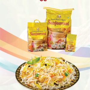Sanjeevani Indian basmati rice bags and prepared rice from the catalogue