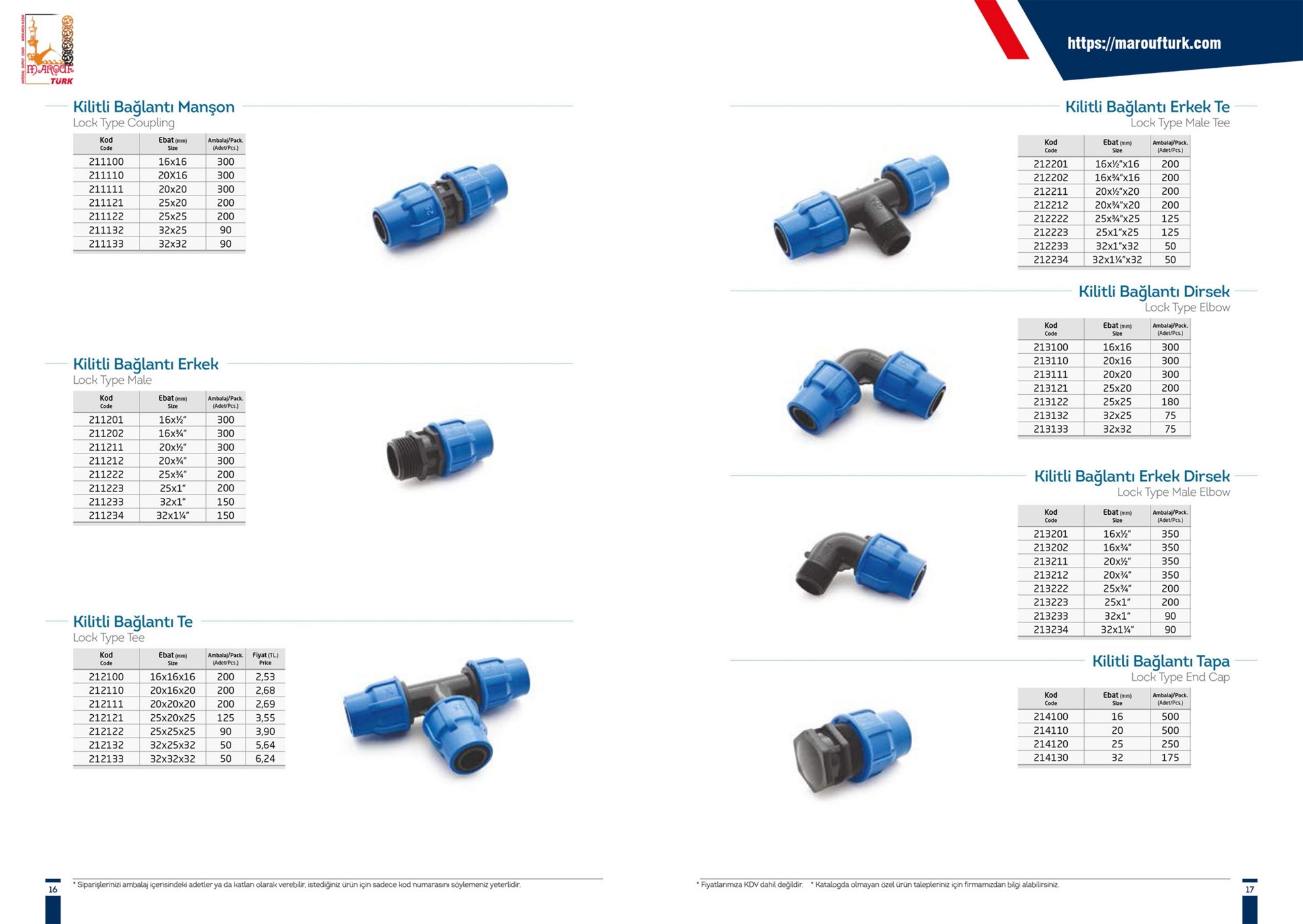 Locking pipe couplings, tees, elbows, threaded adapters and end caps
