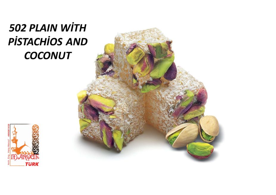Pistachio Turkish delight pieces from the Marouf Türk catalogue