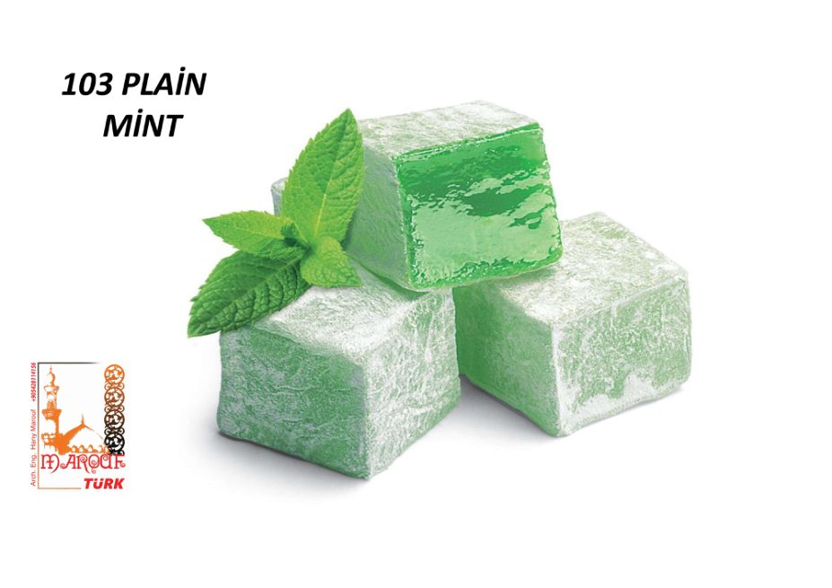 Mint Turkish delight cubes from the lokum catalogue