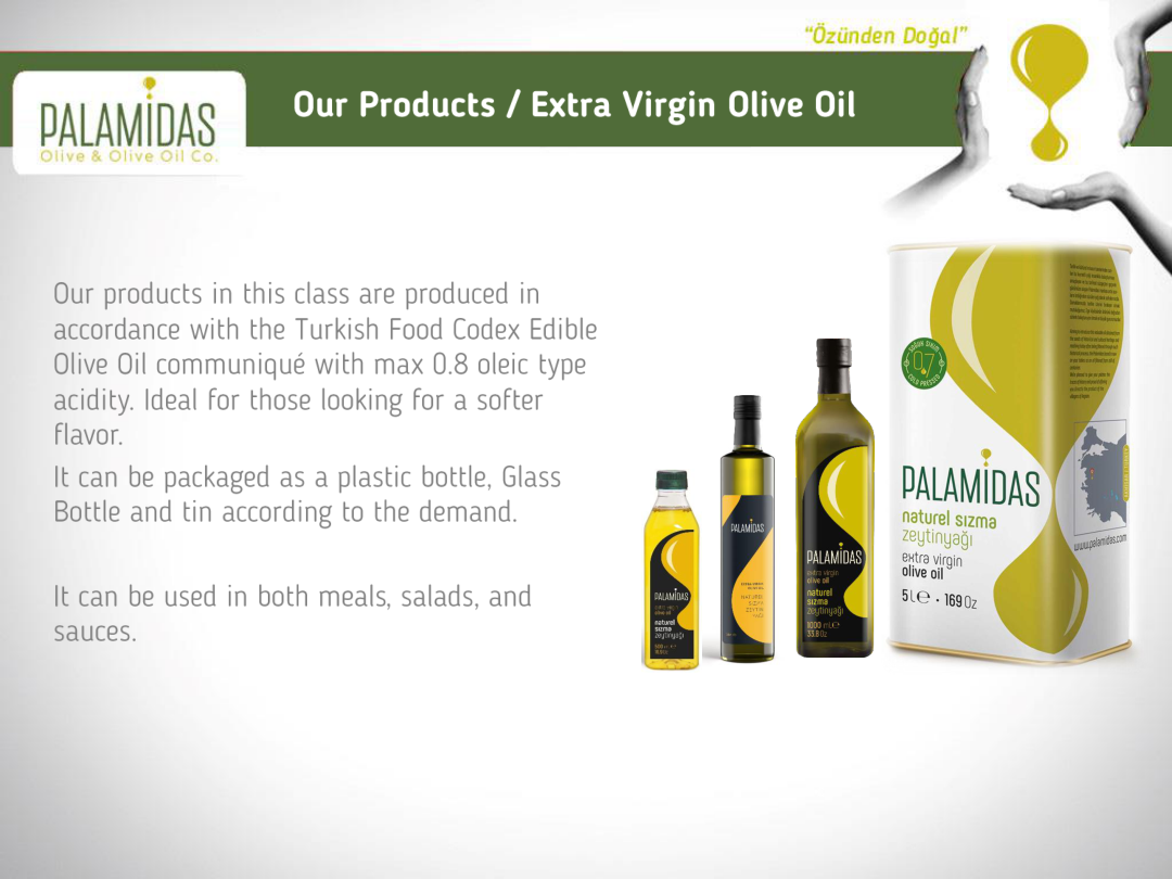 Palamidas extra virgin olive oil packaging options