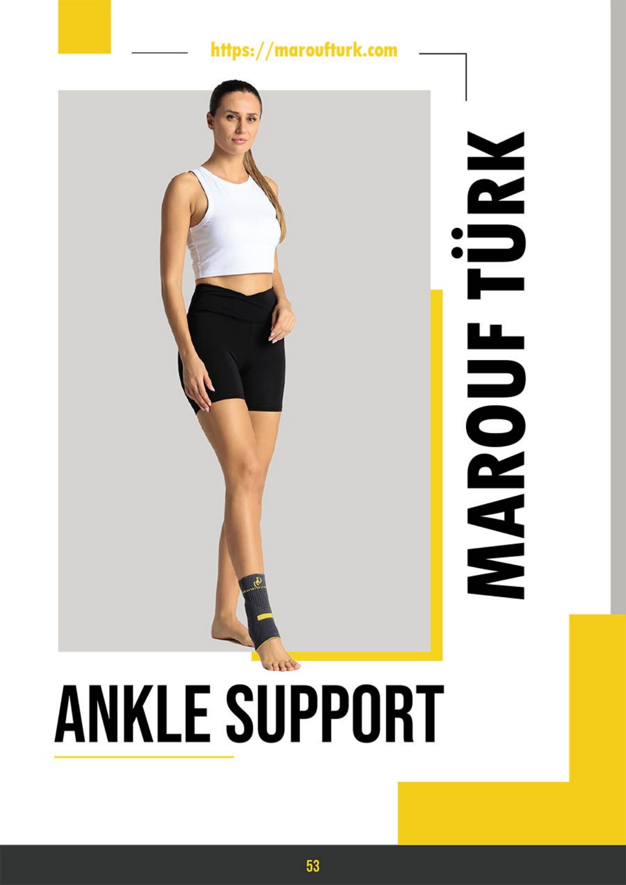 Ankle support section of the orthopedic catalogue