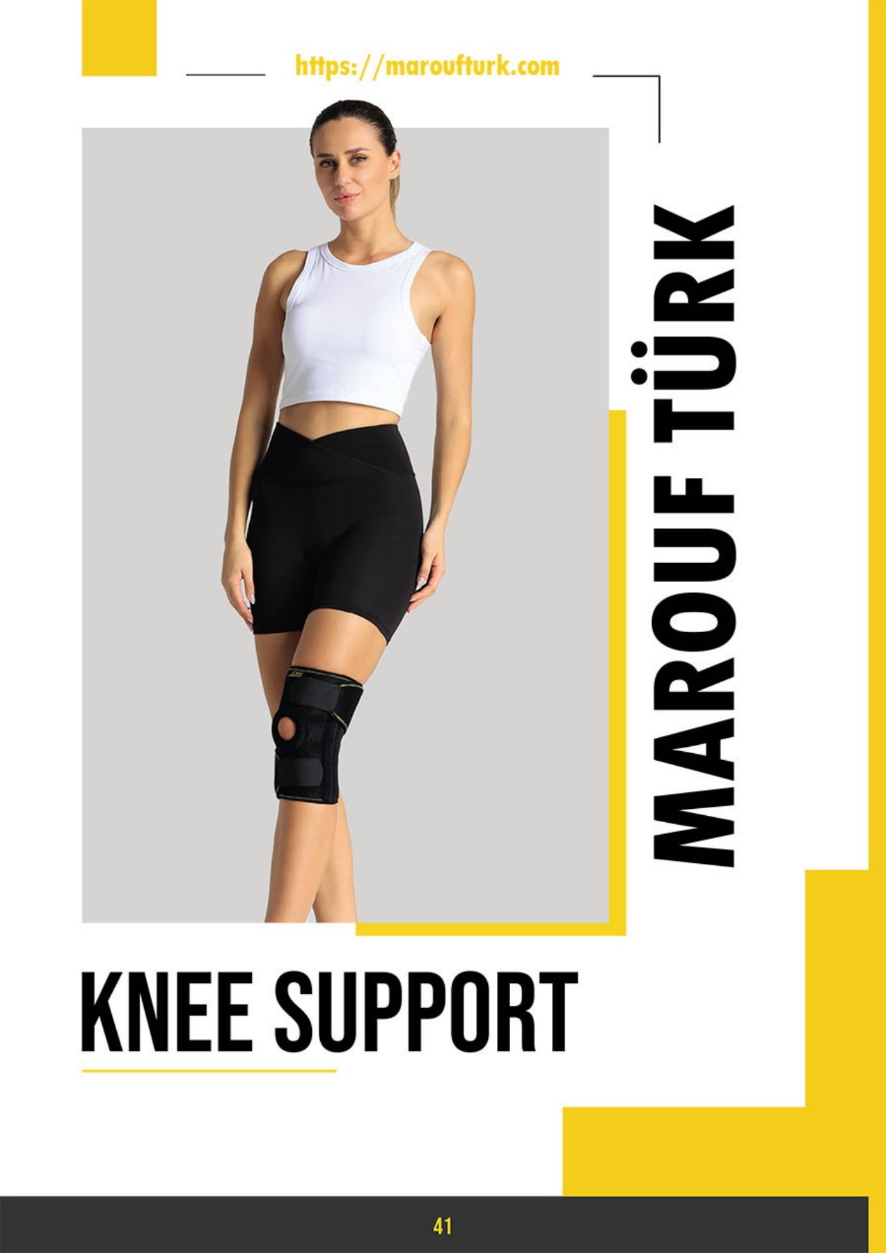 Knee support section of the orthopedic catalogue