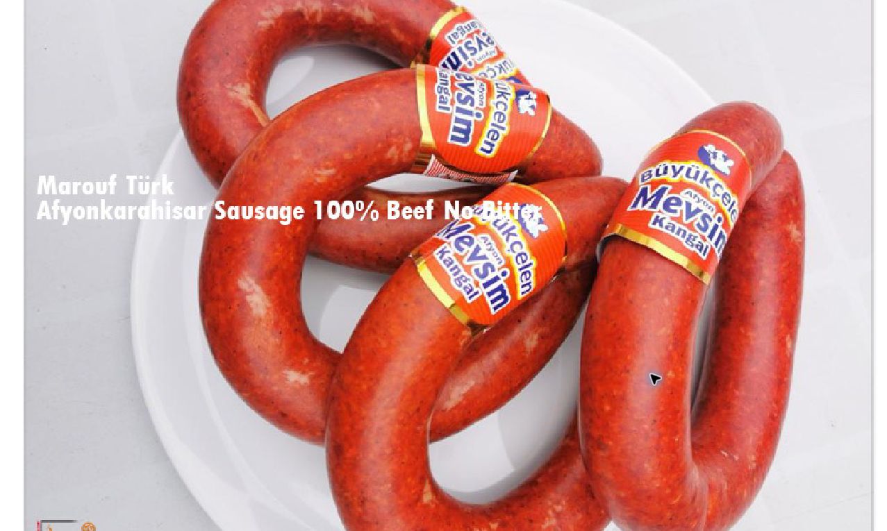 Turkish beef sausage products from the Marouf Türk catalogue