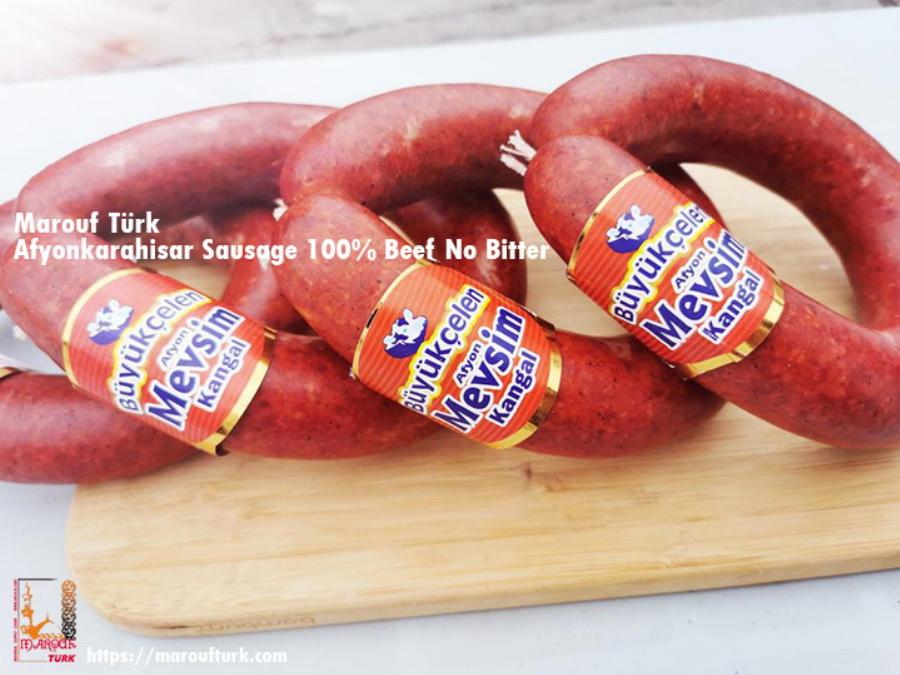 Büyükçelen Meysim 100 percent beef sausage rings from Afyonkarahisar