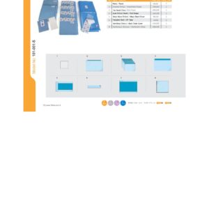 Disposable sterile universal surgical pack 101-001-S catalogue components