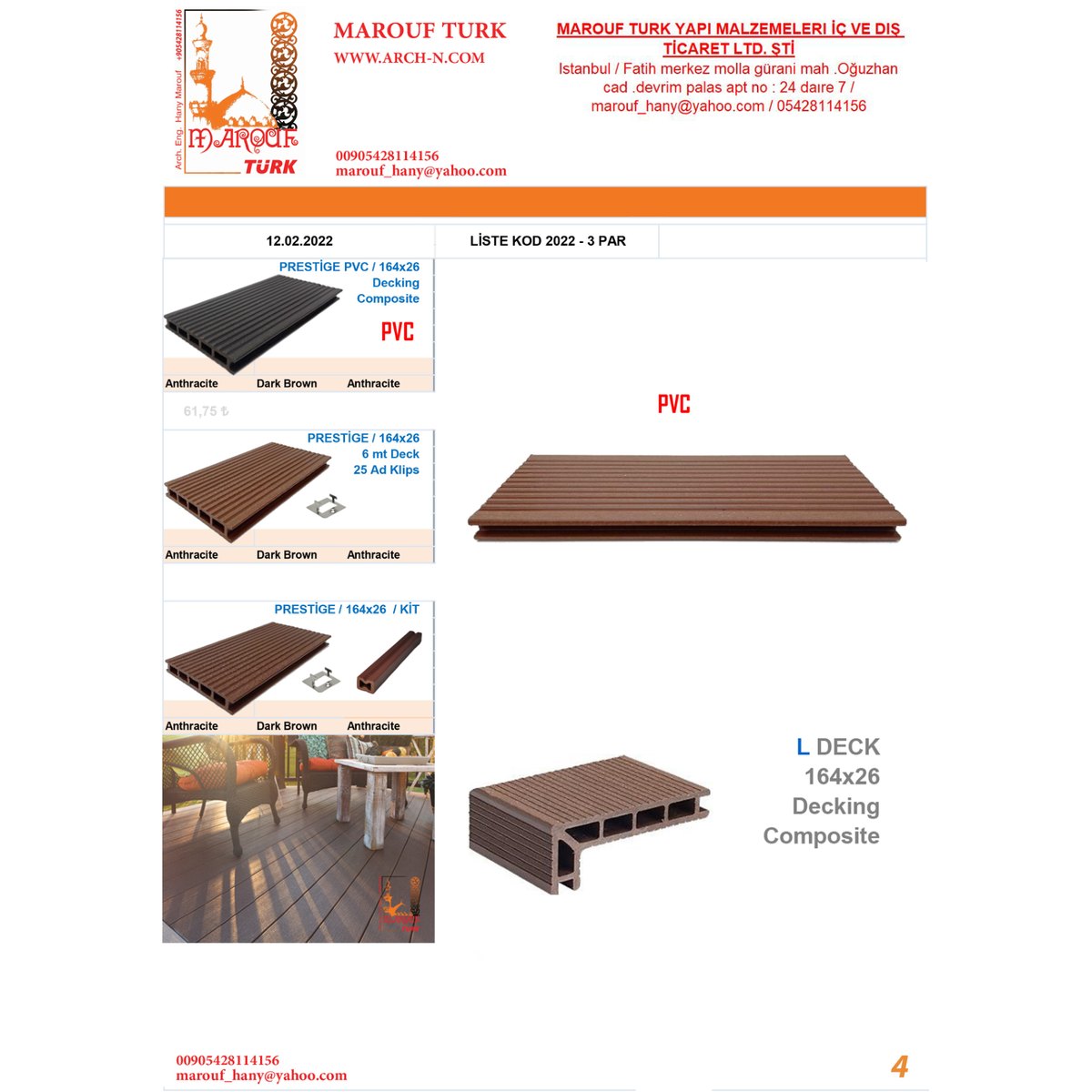 WPC composite decking boards — catalogue page 4