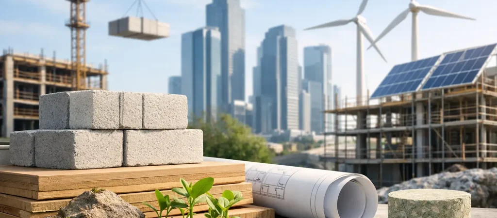 اتجاهات مواد البناء منخفضة الكربون للمشاريع الكبرى